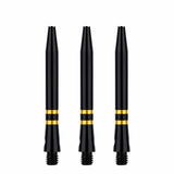 One80 TC Alu Dart Shafts - Regrooved Stems - Black & Gold