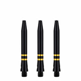 One80 TC Alu Dart Shafts - Regrooved Stems - Black & Gold