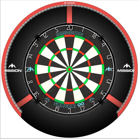 Mission Torus 270 Dartboard Lighting - Bright White Light Red