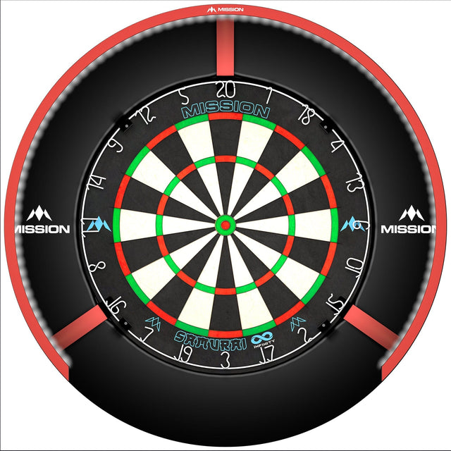 Mission Torus 270 Dartboard Lighting - Bright White Light Red