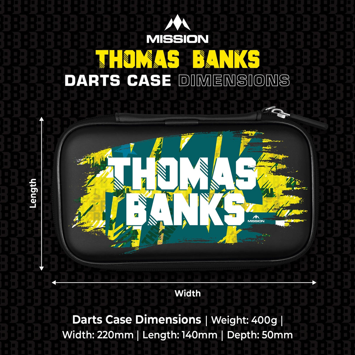 Mission Darts Players- EVA Dart Case - Thomas Banks