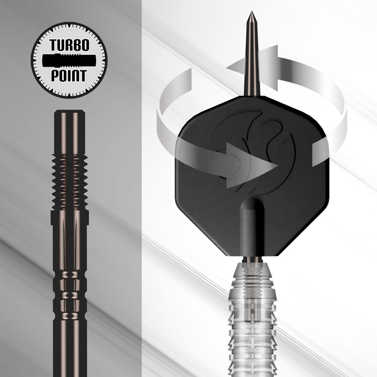 Shot Turbo Dart Points - Steel Tip - Michael Smith