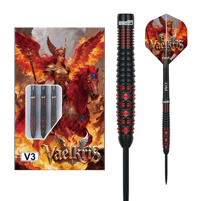 One80 Vaelkris Darts - Steel Tip - 90% Tungsten - V03