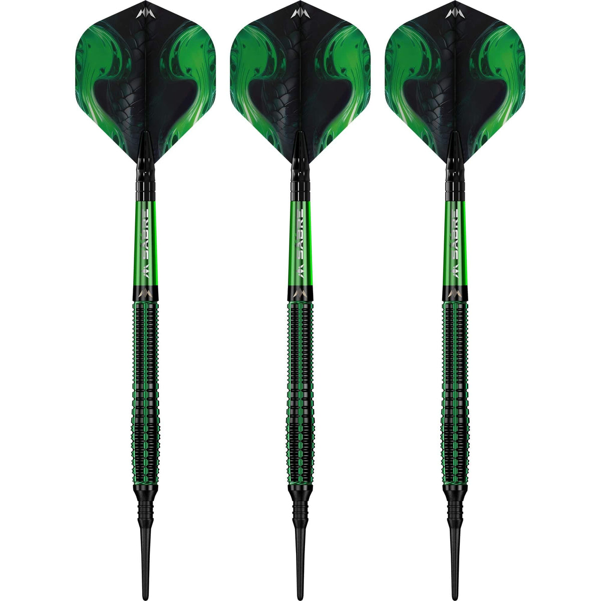 Mission Venom Darts - Soft Tip - 90% Tungsten - Black & Green Electro