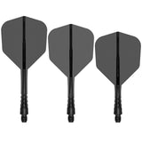 Mission Force 90 Vortex - Moulded Flight & Shaft - Standard No6 Clear Black / Short
