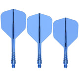 Mission Force 90 Vortex - Moulded Flight & Shaft - Standard No6 Clear Blue / Short