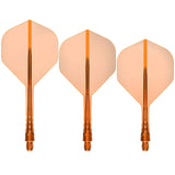 Mission Force 90 Vortex - Moulded Flight & Shaft - Standard No6 Clear Neon Orange / Short