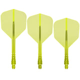 Mission Force 90 Vortex - Moulded Flight & Shaft - Standard No6 Clear Neon Yellow / Short