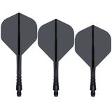 Mission Force 90 Vortex - Moulded Flight & Shaft - Standard No2 Clear Black / Short
