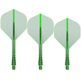 Mission Force 90 Vortex - Moulded Flight & Shaft - Standard No2 Clear Green / Short