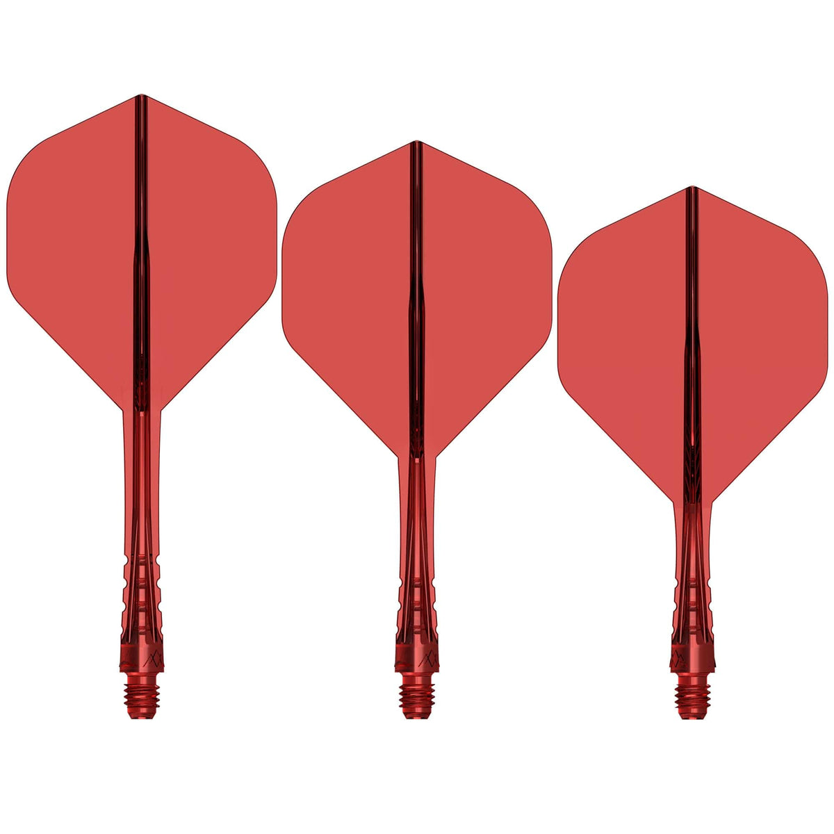 Mission Force 90 Vortex - Moulded Flight & Shaft - Standard No2 Clear Red / Short