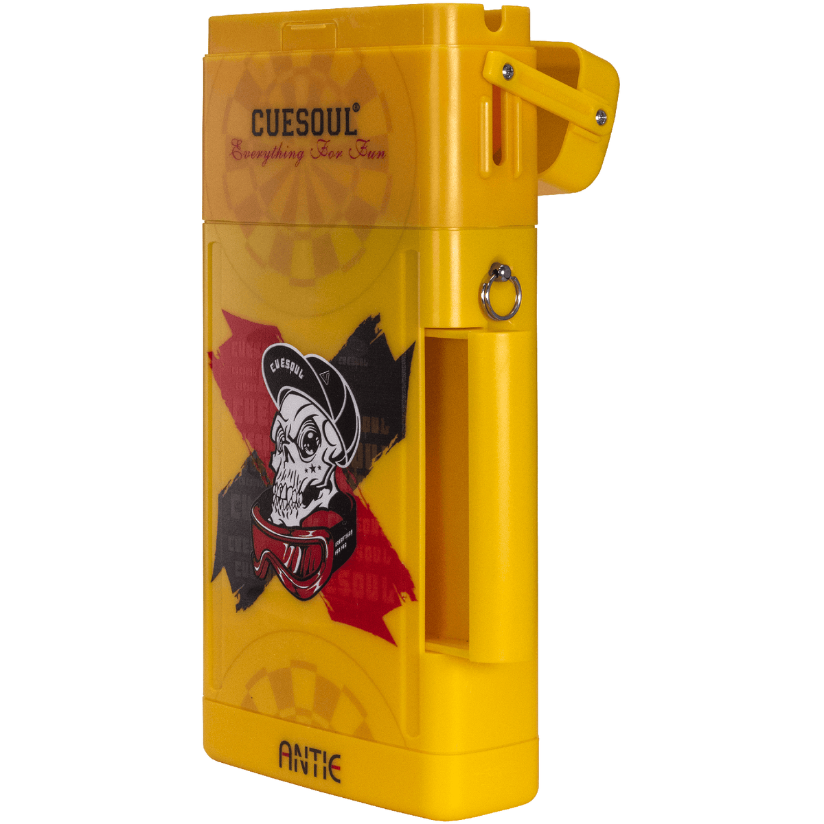 Cuesoul - Antie Dart Case - Printed Design - Skull in Hat - Yellow