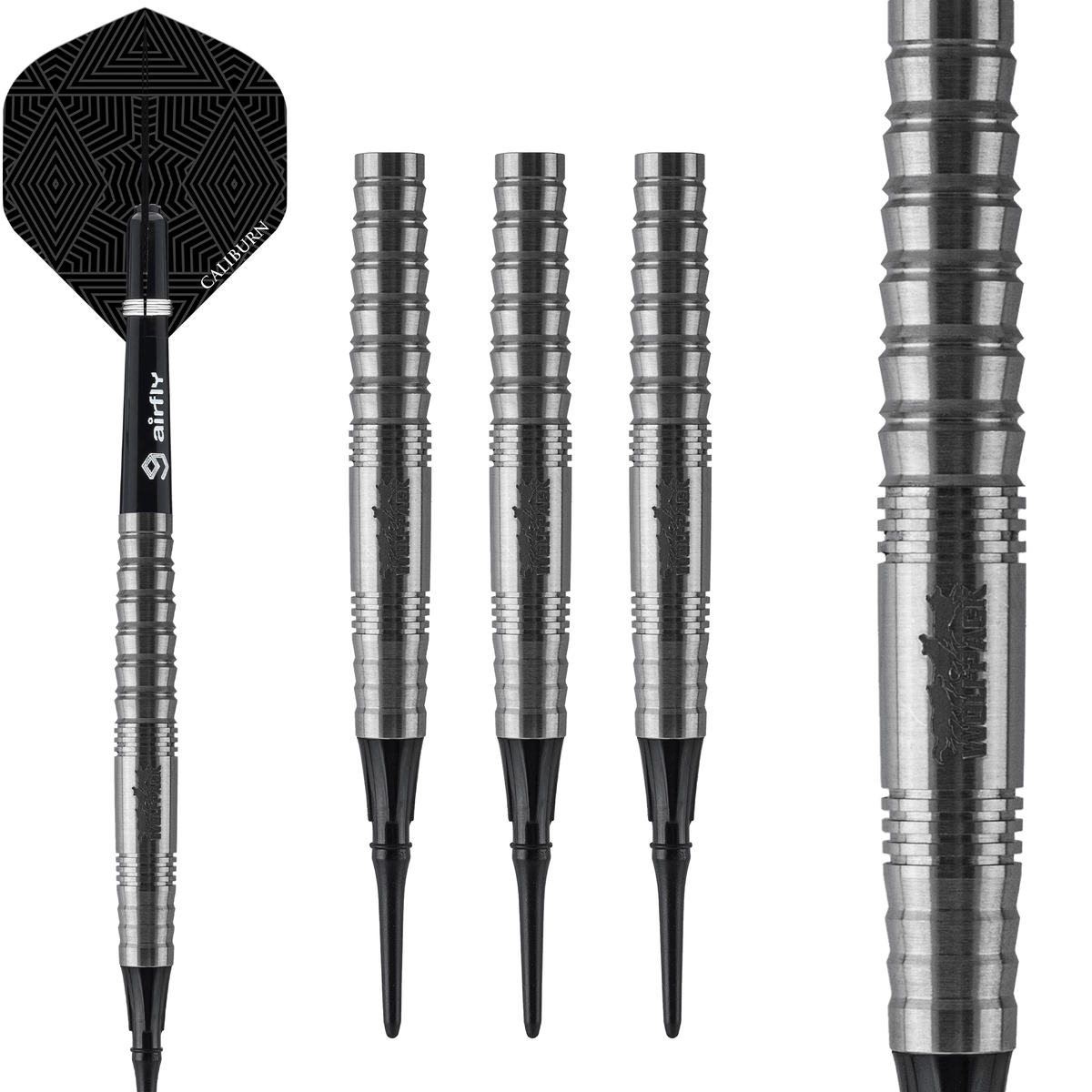Caliburn Wolfpack Darts - Soft Tip - 90% Tungsten - W6 - 19g PERS