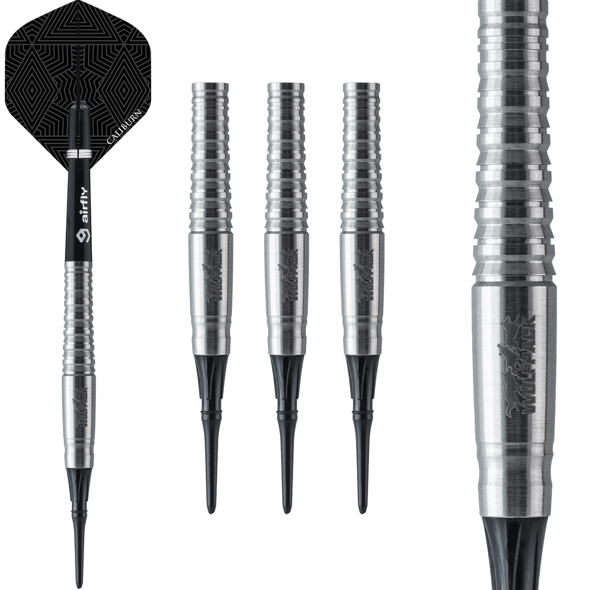 Caliburn Wolfpack Darts - Soft Tip - 90% Tungsten - W8 - 16.5g PERS