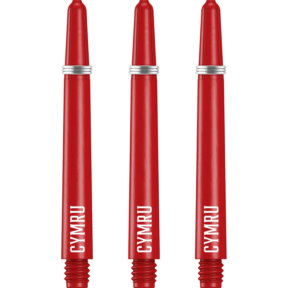 Wales FA - Nylon Shafts - Dart Stems with Springs - Welsh \ Cymru - Red Medium
