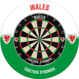 Wales FA - Dartboard Surround - Official Licensed - Welsh \ Cymru - S3 - White - Wales