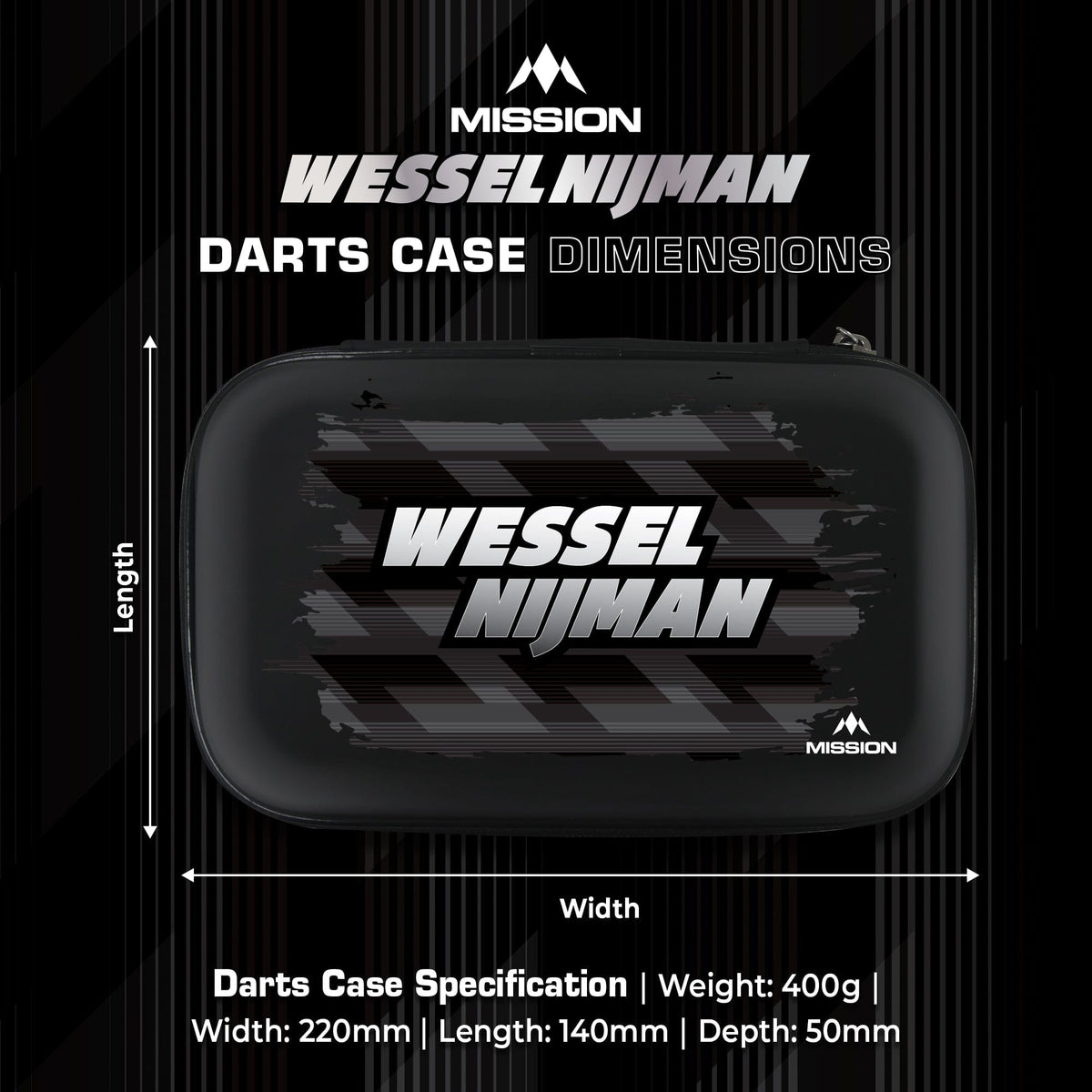 Mission Darts Players- EVA Dart Case - Wessel Nijman