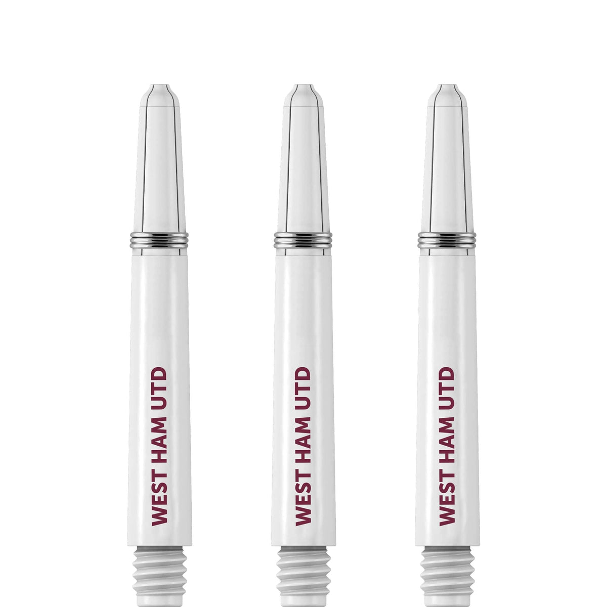 West Ham United FC - Official Licensed - Nylon Stems - Dart Shafts with Springs - White