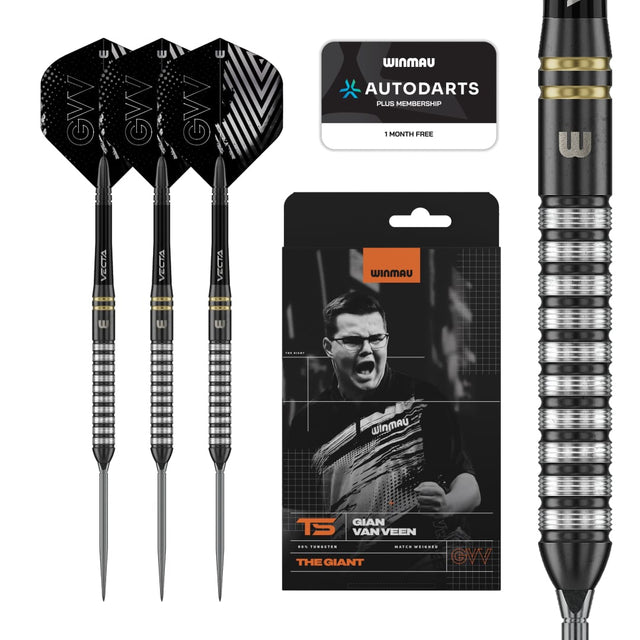 Winmau Gian van Veen Switch Darts - Steel Tip - 90% Tungsten - TS