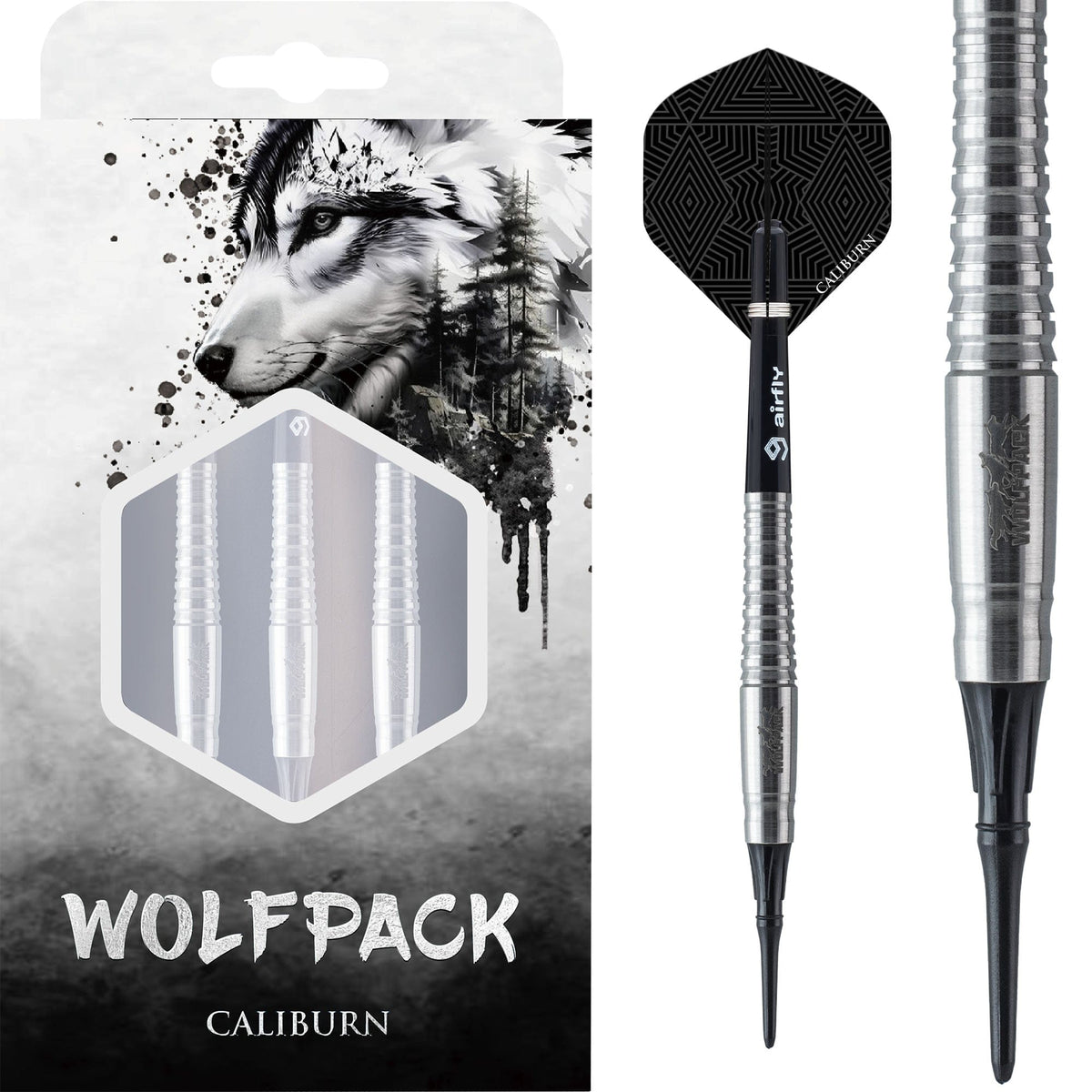 Caliburn Wolfpack Darts - Soft Tip - 90% Tungsten - W8 - 16.5g PERS