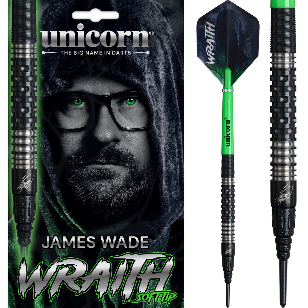 Unicorn Wraith Darts - Soft Tip - 90% Tungsten - James Wade - Phase 2 19g