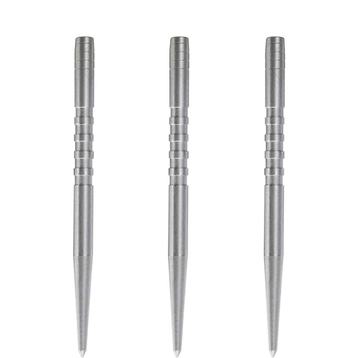 Condor Beak Dart Points - Steel Tip Replacement Points - with Cut - 5 Ring - Silver