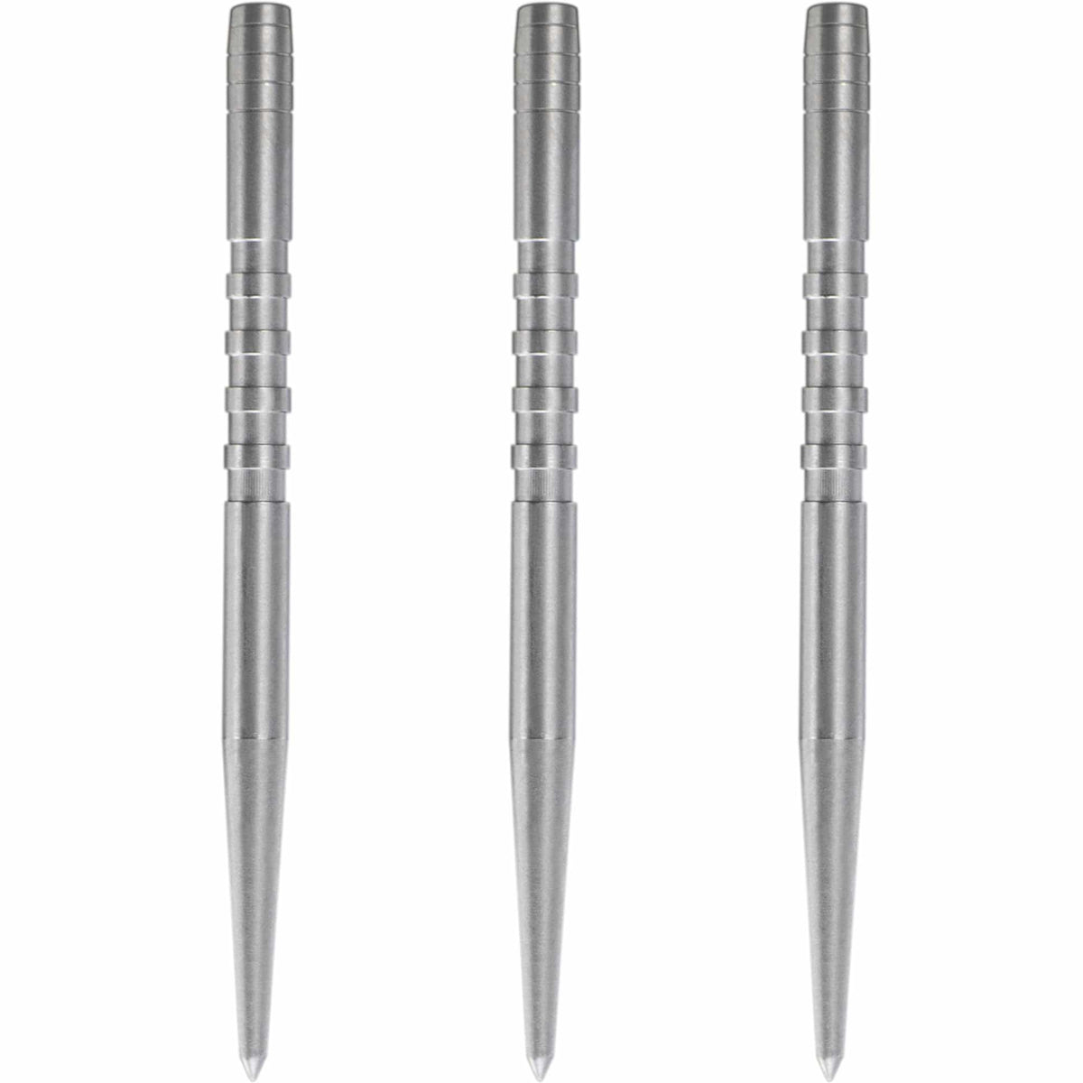 Condor Beak Dart Points - Steel Tip Replacement Points - with Cut - 5 Ring - Silver