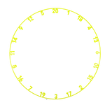 Precise 180 Number Ring - One-Piece - Colours Electric Yellow