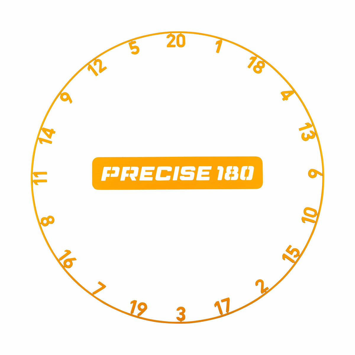 Precise 180 Number Ring - One-Piece - Colours Tiger Orange