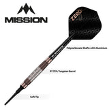 Mission Zero Darts - Soft Tip - 97.5% Tungsten - Bronze PVD