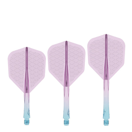 Caliburn SUP Flights - Moulded Shaft and Flight -  Standard No6 - Waves - Blue & Purple