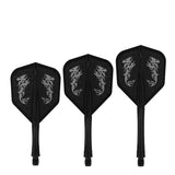 Caliburn SUP Flights - Moulded Shaft and Flight -  Standard No6 - Dragon - Black