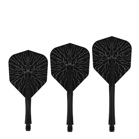 Caliburn SUP Flights - Moulded Shaft and Flight -  Standard No6 - Crack - Black