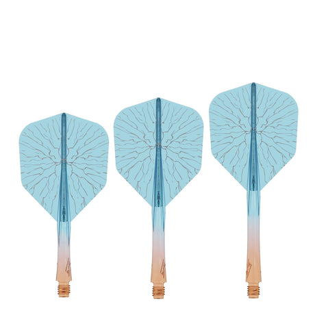 Caliburn SUP Flights - Moulded Shaft and Flight -  Standard No6 - Crack - Orange & Blue