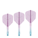 Caliburn SUP Flights - Moulded Shaft and Flight -  Standard No6 - Crack - Blue & Purple