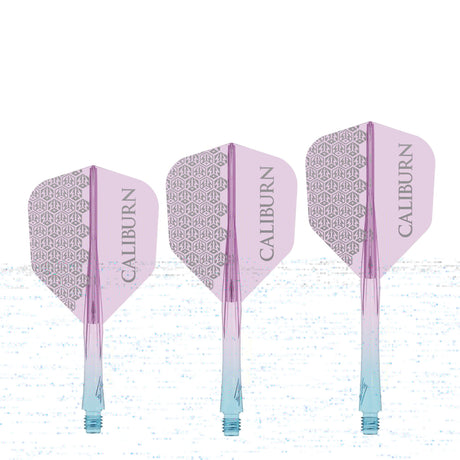 Caliburn SUP Flights - Moulded Shaft and Flight -  Standard No6 - Logo - Blue & Purple