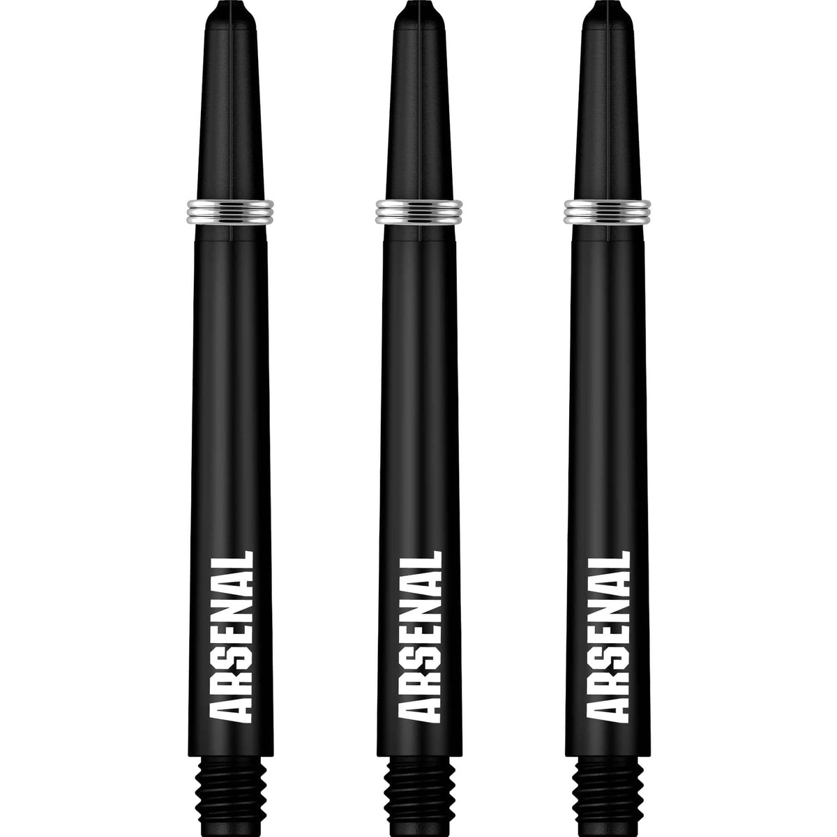 Arsenal FC Dart Shafts - Official Licensed - Dart Stems with Springs - The Gunners - Black Medium