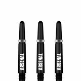 Arsenal FC Dart Shafts - Official Licensed - Dart Stems with Springs - The Gunners - Black Short