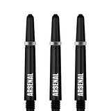 Arsenal FC Dart Shafts - Official Licensed - Dart Stems with Springs - The Gunners - Black Tweenie