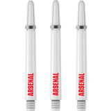 Arsenal FC Dart Shafts - Official Licensed - Dart Stems with Springs - The Gunners - White Medium