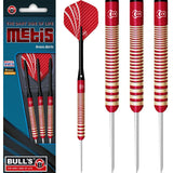 BULL'S Metis Darts - Steel Tip - Coloured Brass - Red 21g