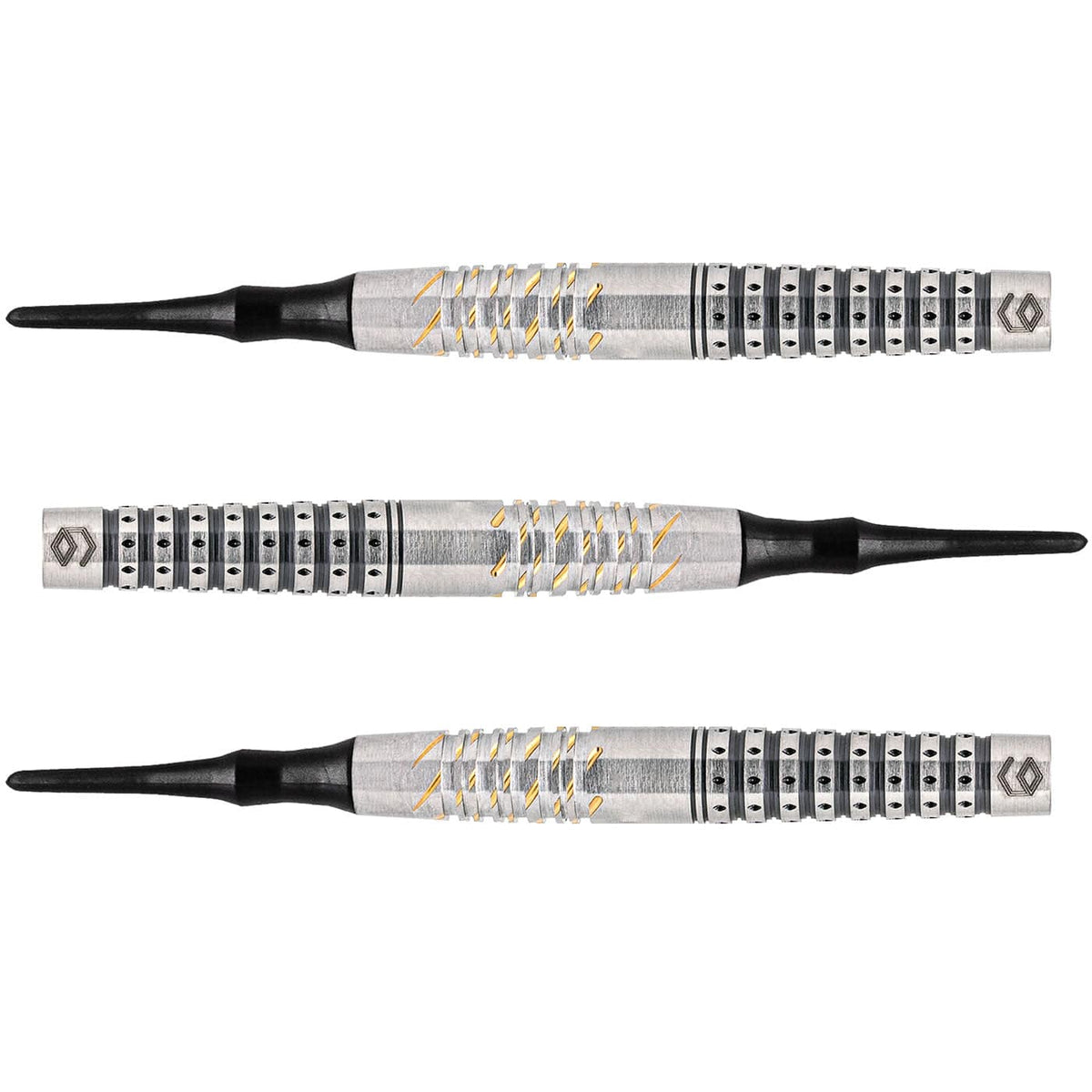 Caliburn Player Darts - Soft Tip - 90% - Silver & Gold - Han