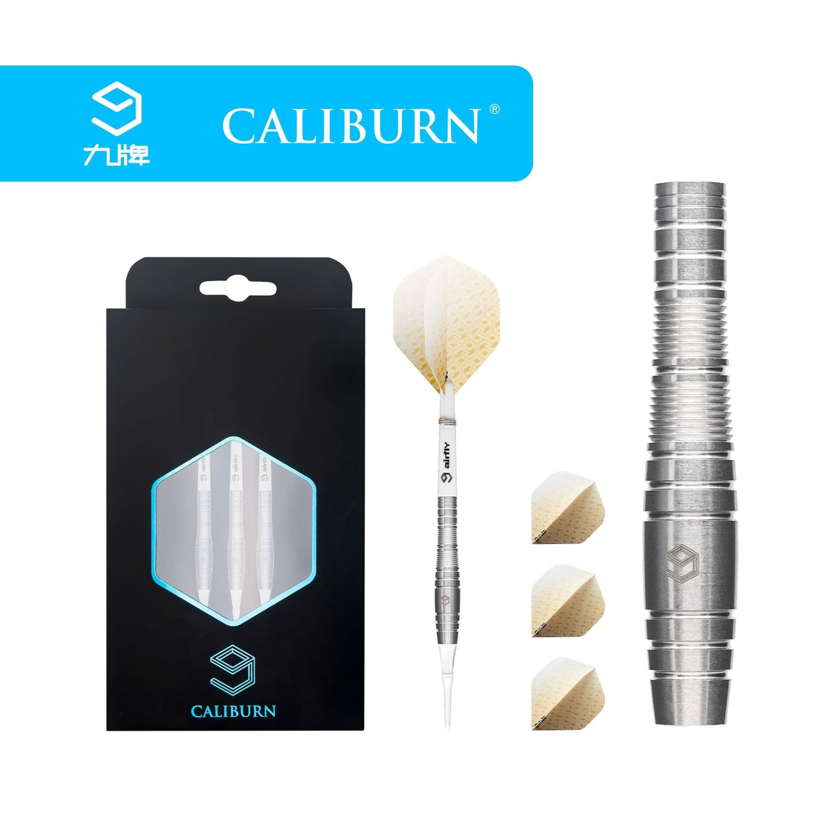 Caliburn Wolf Pack Darts - Soft Tip - 90% - W2 - Natural 20g