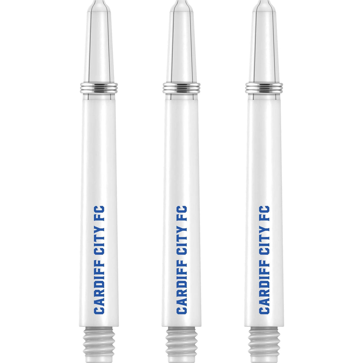 Cardiff City FC - Official Licensed - Nylon Stems - Dart Shafts with Springs - White Medium