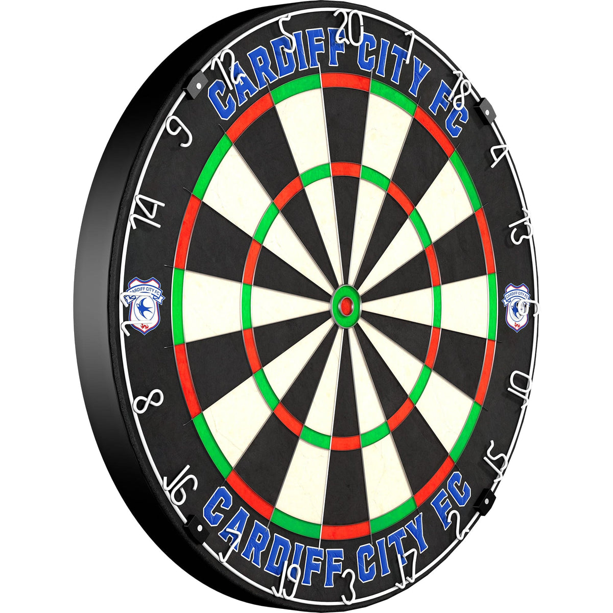 Cardiff City FC - Official Licensed - Professional Dartboard - Crest and Wordmark