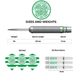 Celtic FC Darts - Steel Tip Brass - Official Licensed - Celtic - 22g 22g