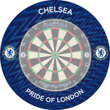 Chelsea Football Dartboard Surround - Official Licensed - Chelsea FC - S3 - ZigZag - White