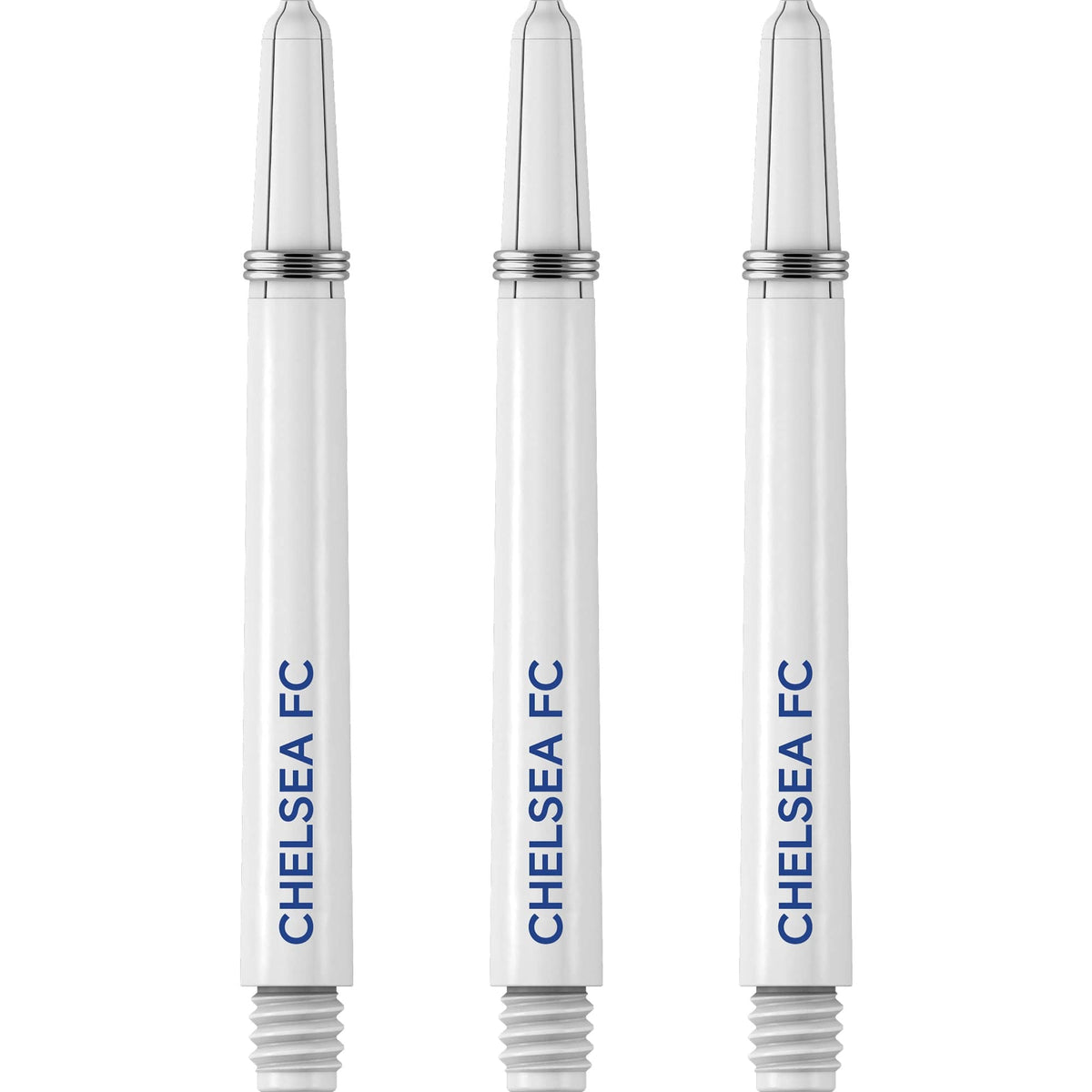 Chelsea Football Nylon Shafts - Official Licensed - Dart Stems with Springs - White - Medium Medium