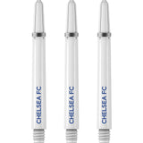 Chelsea Football Nylon Shafts - Official Licensed - Dart Stems with Springs - White - Medium Medium