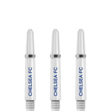 Chelsea Football Nylon Shafts - Official Licensed - Dart Stems with Springs - White - Medium Short